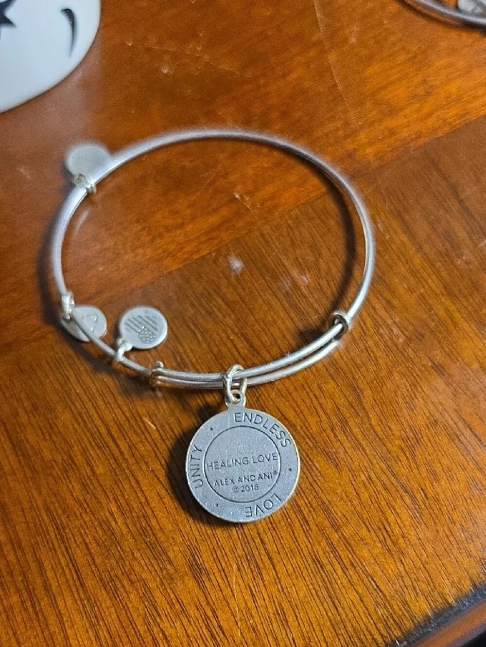 Alex and Ani Silver Starburst Charm Bangle Bracelet